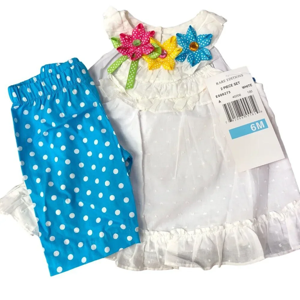 RARE EDITION 2 PCS SET OUTFIT‎ DRESS & BOTTOM  6MOS NEW WITH TAG